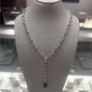 Elegant Emerald Drop Necklace
